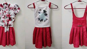 3 In 1 Girls Beautiful Dress For 2 To 4 Years