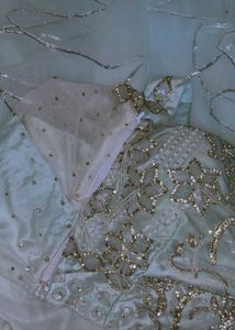 Aqua Two-Piece Party Lehenga