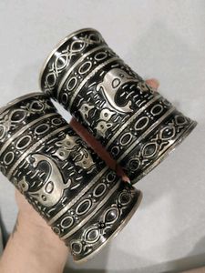 Silver Tone Cuff Bracelets