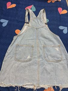 Denim Dungaree Dress