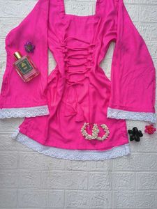 Corset Back Kurti 🩷