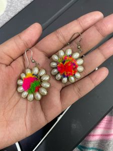 Boho Pearl Flower Earrings