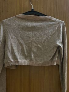 Shimmery Cropped Cardigan