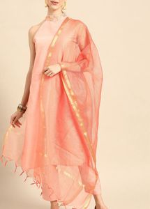 Peach Halter Neck Kurta Set
