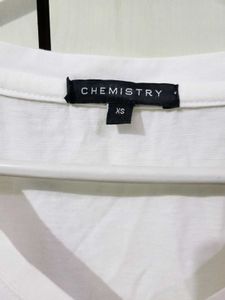 CHEMISTRY WHITE FULL SLEEVES TOP