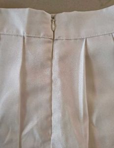 White Pleated Mini Skirt