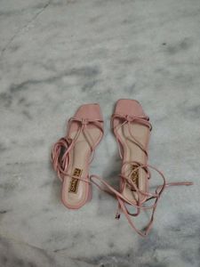 Pink Strappy Flats