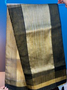 Yellow-Black Kotha Saree