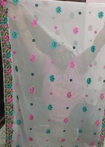 soft georgtte Embroidered Dupatta.