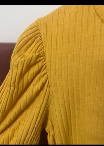 Stylish Yellow Puff Sleeve Top