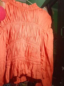 pinteresty Coral Long Sleeve Top