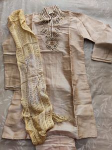 Khadi Silk Sherwani For 6-7 Year Old