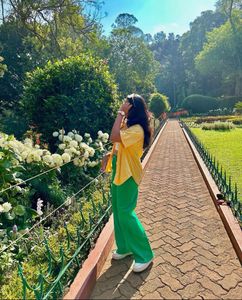 Green Wide Leg Pants