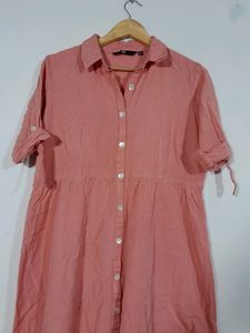 Peach Cotton Casual Kurta(women&#39;s)