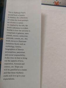 A Universe Of Verse Original Paper Back