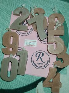 Handcrafted Number Candles