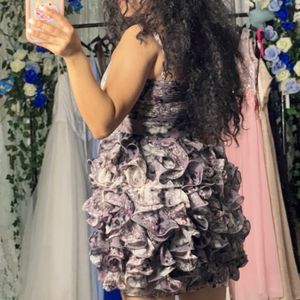 Floral Ruffle Mini Dress