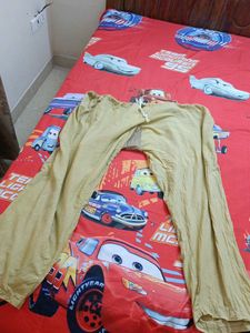 Elegant Cream &amp; Olive Ethnic Suit