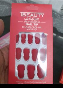 Matte Nails With Glue Sticker