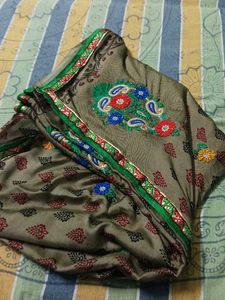 Elegant Embroidered Saree