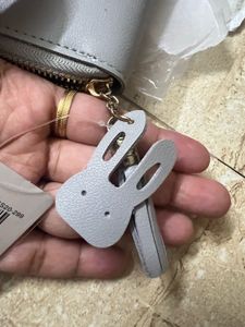 New Ivory Tag Heart Applique Gray Wallet