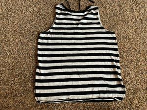 Joe Fresh Small Women Top sleeveless Stretch Strip