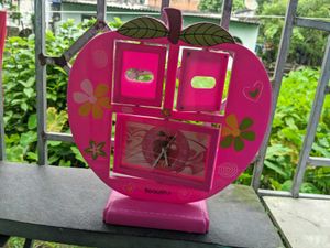 Pink Apple Clock/Photo Frame