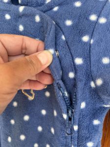 GAP Polka Dot Fleece Romper