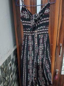 Boho Print Tie-Front Dress