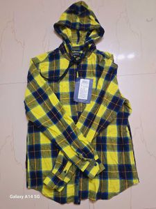 Hooded Checkered Shirt