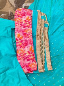 Teal Anarkali Suit Set