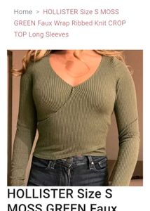 Hollister Green Cross Wrap Top