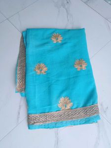 Elegant Blue Saree