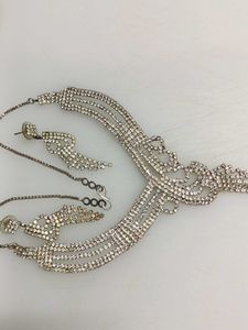 Rhinestone Necklace &amp; Earring Set