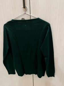 Green Zip-Up Cardigan