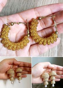 Combo Of Off White High Waisted Jeans &amp; Earrings
