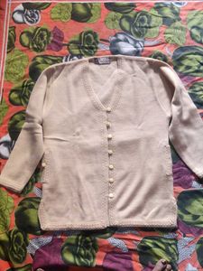 Vintage Button-Down Cardigan woolen style