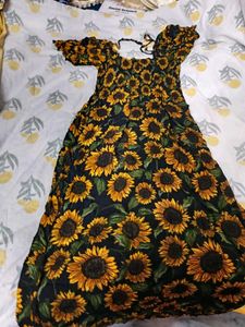 Sunflower Print Dress
