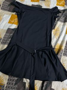 black short offshoulder party wear dress