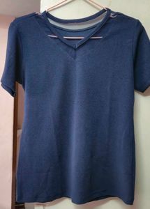 Blue V-Neck T-Shirt