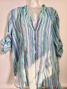 🎄Buy 1, Get 1 Free🎁Size L/XL Striped Top