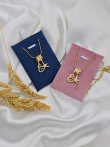 18K GOLD PLATED DESIGNER CHAIN WD PENDANT