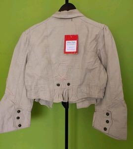 Trendy Denim Crop Jacket/New With Tag