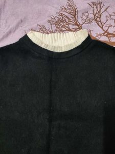 Women Black Warm Top