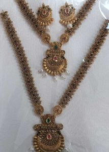 Antique Gold Necklace &amp; Earring Set