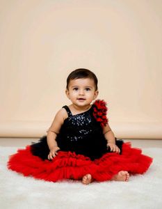 Sparkly Red & Black Party Dress