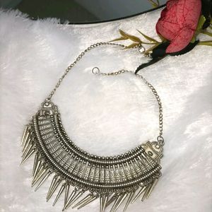 Silver Oxidised Neck Piece