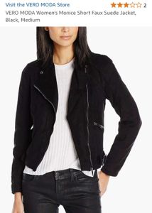 Vero Moda Faux Suede Black Jacket