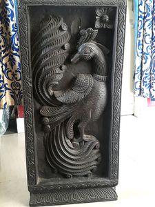 Beautiful Wood Crafted Peacock