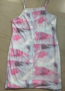 Pastel Tie-Dye Mini Slip Dress